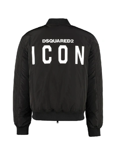 Shop Dsquared2 Padded Bomber Jacket In Black