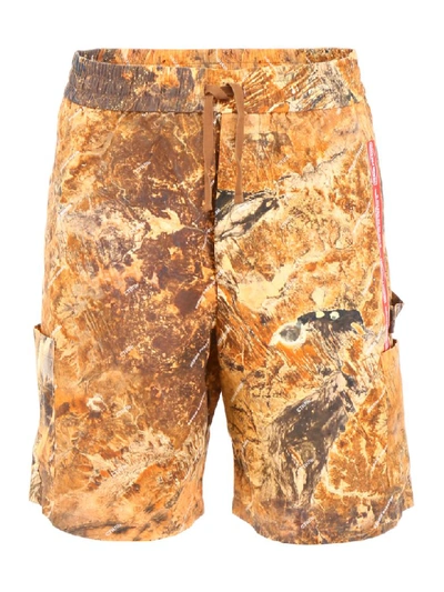 Shop Heron Preston Cargo Shorts In Multicolor (brown)