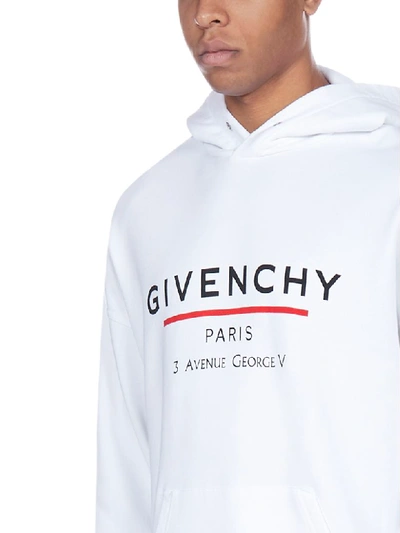 Shop Givenchy Hoodie Wiht Logo Fleece In White