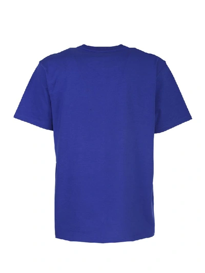 Shop Gucci Blue Cotton Jersey T-shirt In Celeste