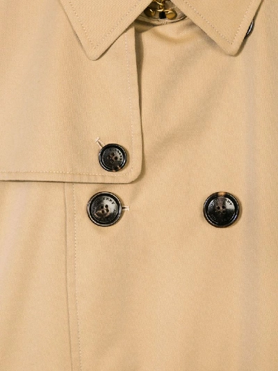 Shop Burberry Double-breasted Coat In Miele