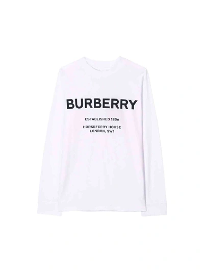 Shop Burberry White Sweater In Bianco