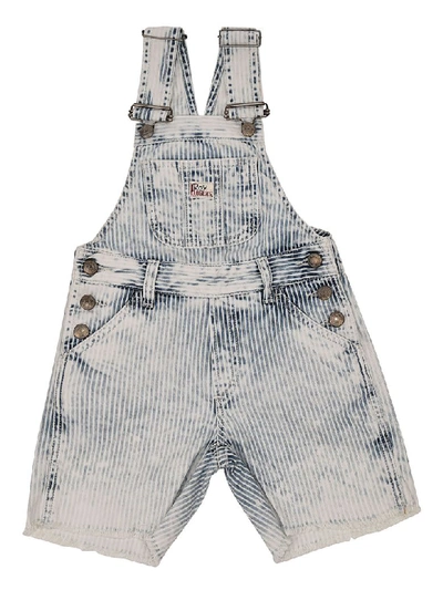 Shop Roy Rogers Guya Dungarees In White/blue