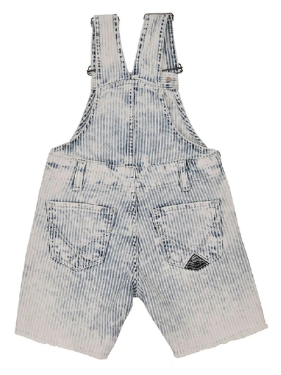 Shop Roy Rogers Guya Dungarees In White/blue