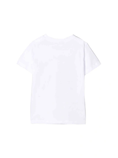 Shop Balmain Cotton T-shirt In Bianco/argento