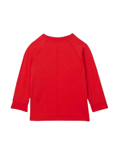 Shop Burberry Red Sweatshirt In Rosso