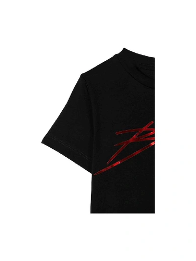 Shop Balmain Cotton T-shirt In Nero/rosso