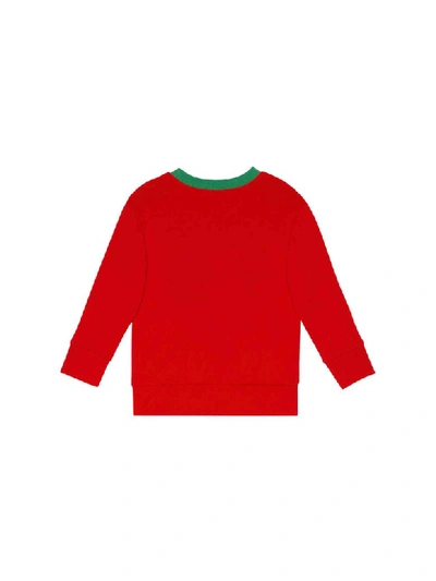 Shop Gucci Blade Cotton Sweatshirt In Rossa
