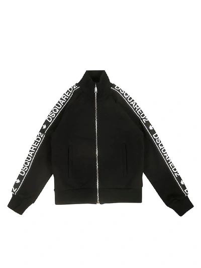 Shop Dsquared2 Zip Detail Sweatshirt In Black