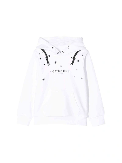 Shop Givenchy Printed Hoodie In Bianco