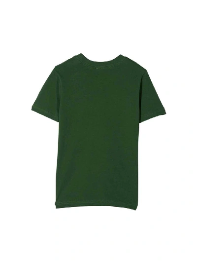 Shop Diesel Green Teen T-shirt With Frontal Logo In Verde