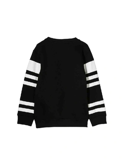 Shop Balmain Printed Sweatshirt In Nero/bianco
