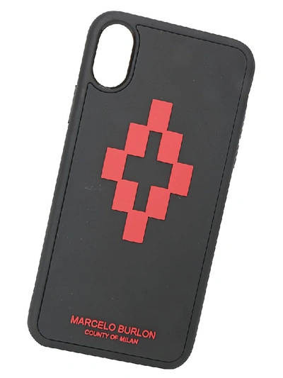 Shop Marcelo Burlon County Of Milan Iphone Xs Cover In Black/red