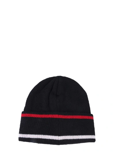 Shop Msgm Knitted Hat In Nero