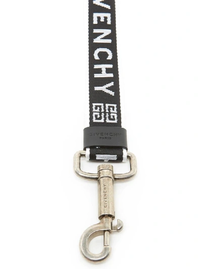 Shop Givenchy 4g Webbing Keyring In Black