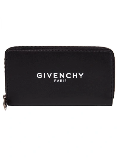 Shop Givenchy Paris Long Zipped Wallet In Nero