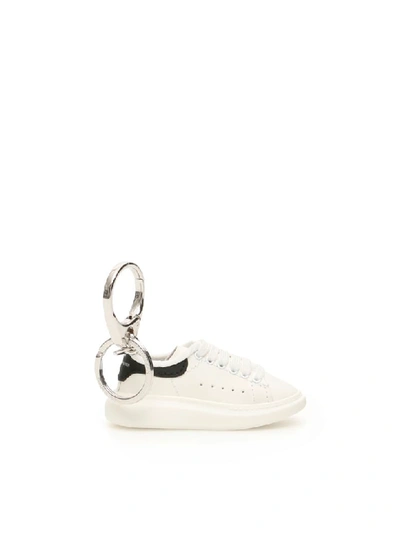 Shop Alexander Mcqueen Oversize Sneakers Keycharm In White Black (white)