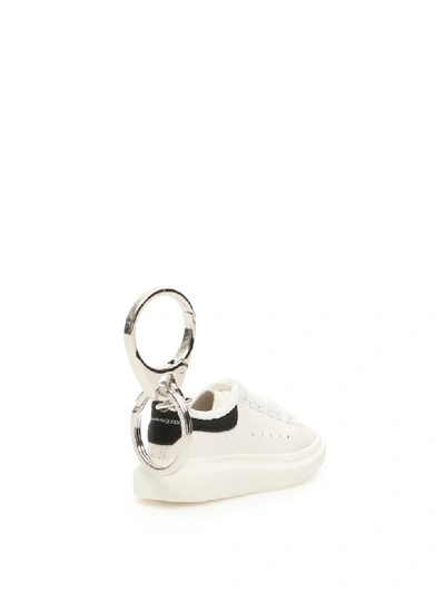 Shop Alexander Mcqueen Oversize Sneakers Keycharm In White Black (white)