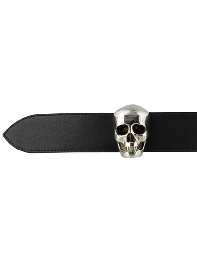 Shop Alexander Mcqueen Skull Belt In Black