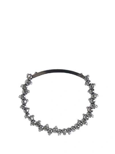 Shop Alexander Mcqueen Skull Bracelet In Grigio