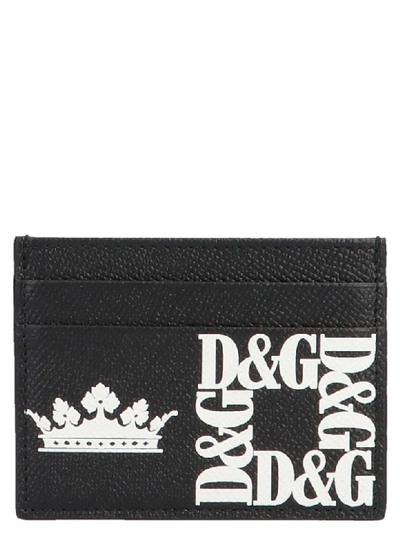 Shop Dolce & Gabbana Dg Corone Cardholder In Nero