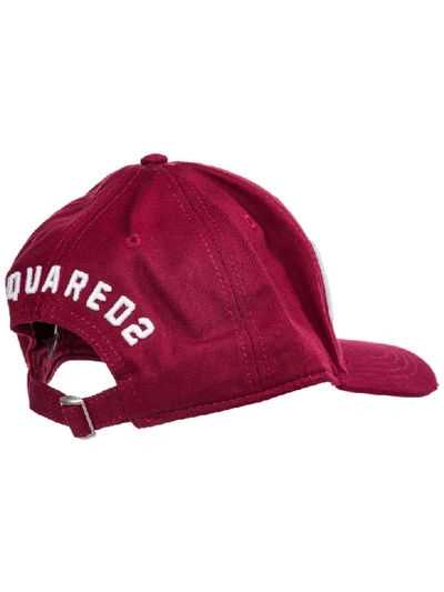 Shop Dsquared2 Icon Baseball Cap In Bordeaux