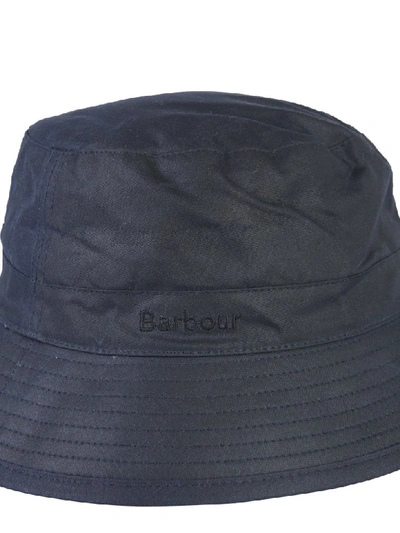 Shop Barbour Cerato Cotton Hat In Blu