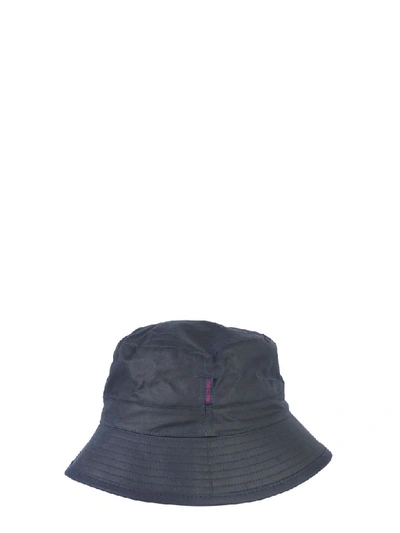 Shop Barbour Cerato Cotton Hat In Blu