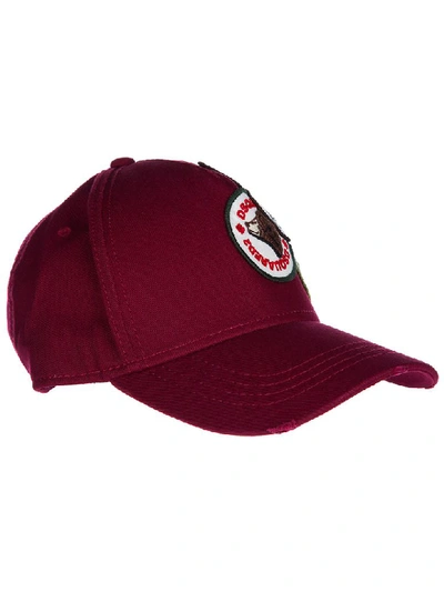 Shop Dsquared2 Bad Scout Baseball Cap In Bordeaux