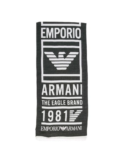 Shop Emporio Armani Hyper Scarf In Black