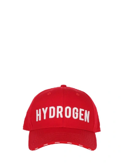 Shop Hydrogen Logo Cap In Rosso
