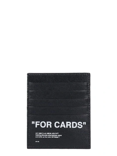 Shop Off-white Bold Quote Wallet In Black Leather