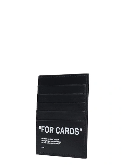 Shop Off-white Bold Quote Wallet In Black Leather