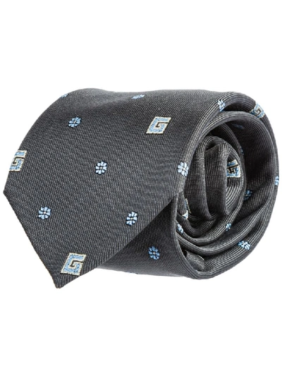 Shop Gucci Ella Tie In Grigio