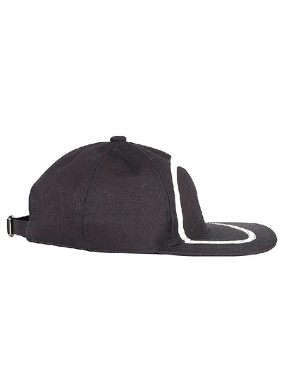 Shop Valentino Baseball Hat In Dark Navy/bianco