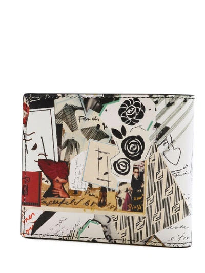 Shop Fendi Wallet Karl Kollage In Multicolor
