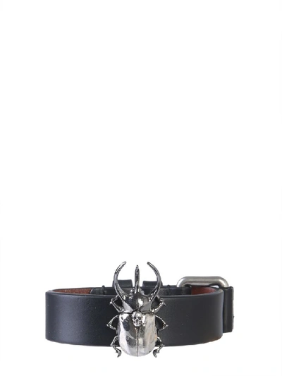 Shop Alexander Mcqueen Beetle Bracelet In Nero