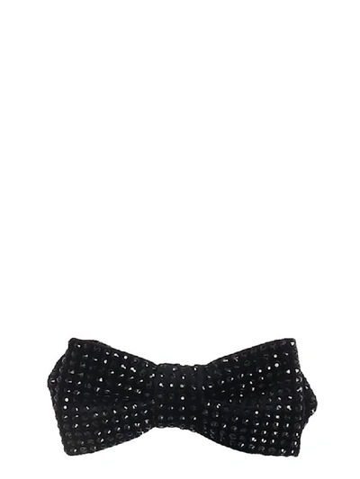 Shop Balmain Tie In Black Velvet