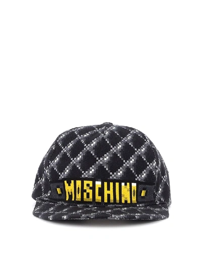 Shop Moschino Pixel Baseball Cap In Multi