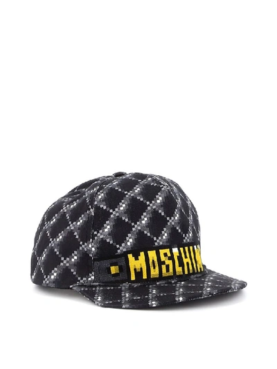 Shop Moschino Pixel Baseball Cap In Multi