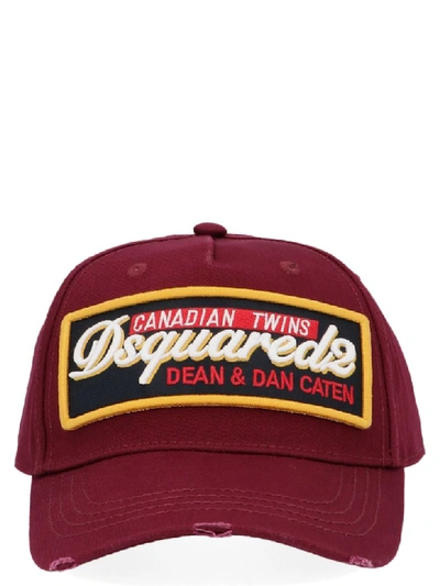 Shop Dsquared2 Cap In Burgundy