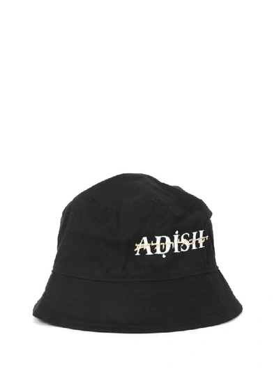 Shop Adish Black Bucket Hat Hebrew In Multi Black