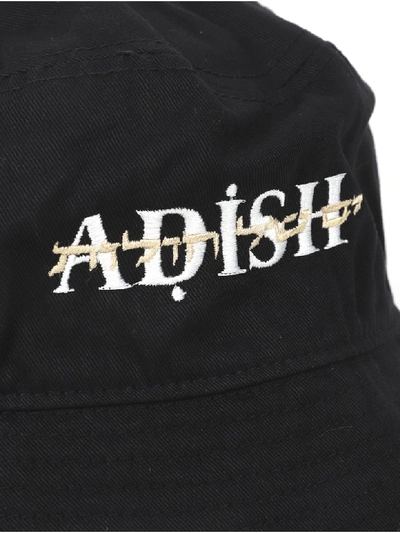 Shop Adish Black Bucket Hat Hebrew In Multi Black