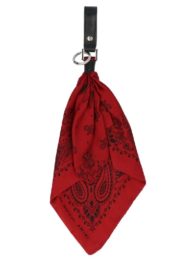 Shop Amiri Keyring In Burgundy