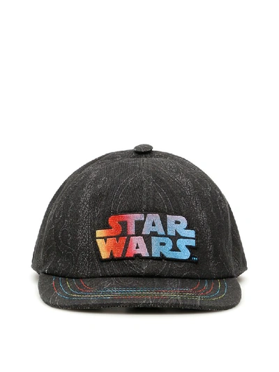 Shop Etro Star Wars Baseball Cap In Nero (black)