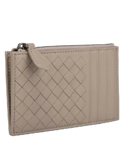 Shop Bottega Veneta Card Holder In Limestone