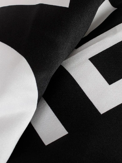 Shop Burberry Scarf Padded In Black White