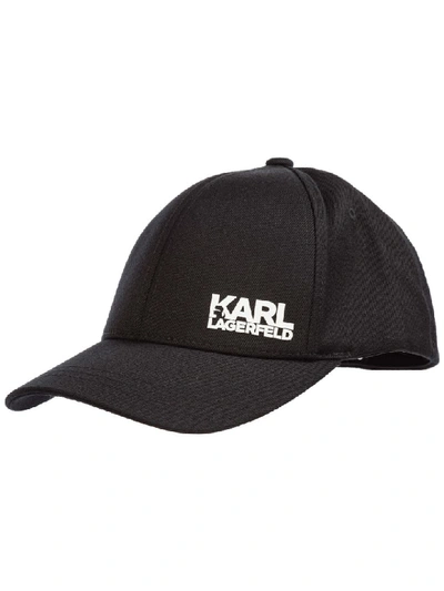 Shop Karl Lagerfeld Bounce Baseball Cap In Nero