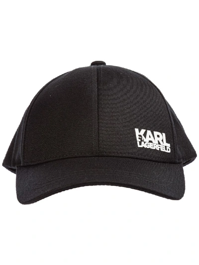 Shop Karl Lagerfeld Bounce Baseball Cap In Nero