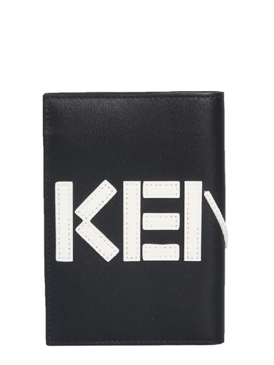 Shop Kenzo Leather Passport Holder In Nero